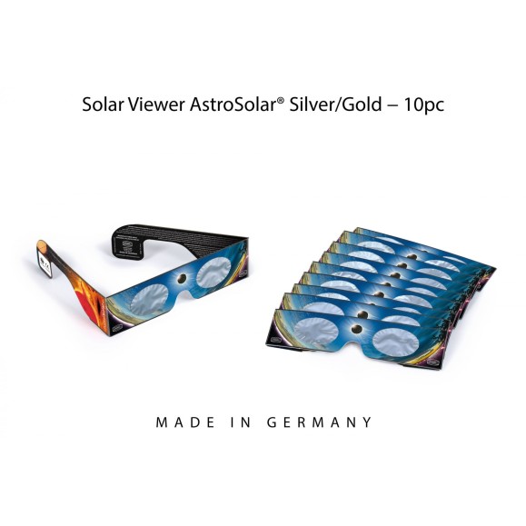 Conjunto de 10 óculos para eclipse solar BAADER PLANETARIUM AstroSolar® AstroSolar® Prata/Dourado 2459295