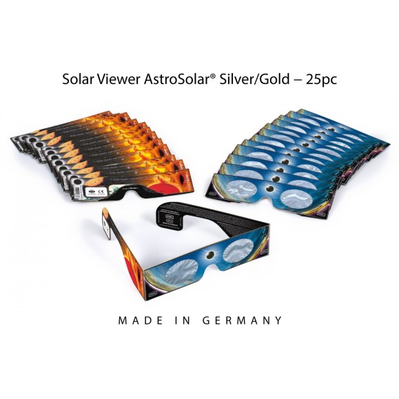 Conjunto de 25 óculos para eclipses solares BAADER PLANETARIUM AstroSolar® Prata/Dourado 2459296