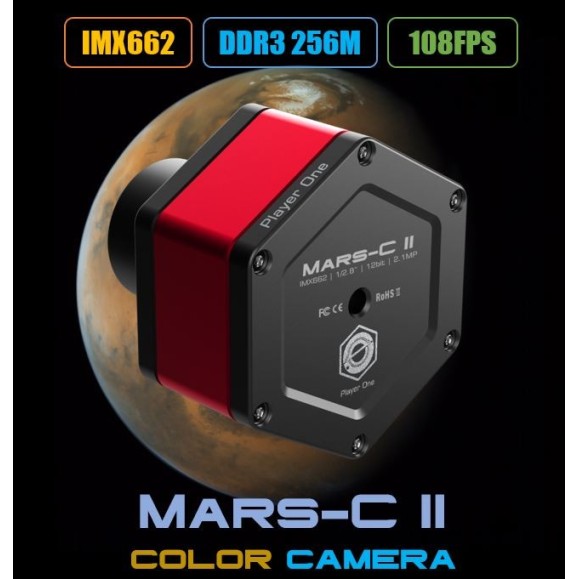 PLAYER ONE Câmara Planetária Mars-C II USB3.0 a cores (IMX662)