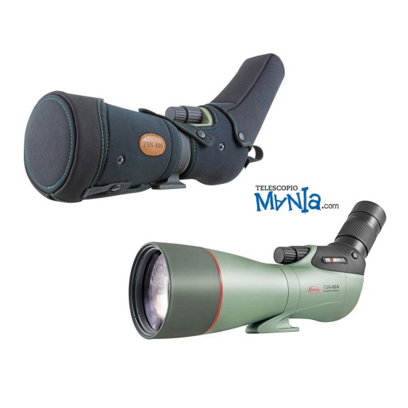 Kowa Kit de mira TSN-88A com ocular de zoom de 25-60x TE-11 WZ II e estojo de neopreno