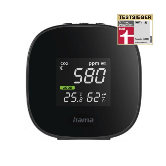 Hama Detetor ````Safe'' Detetor de C02, temperatura e humidade
