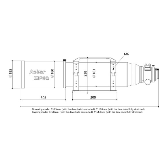 Askar Tubo Astrográfico 151PHQ APO de campo plano