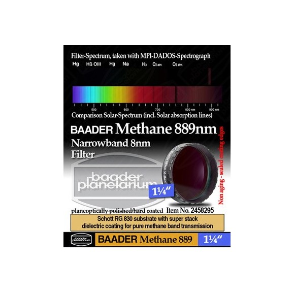 Filtro Metano (889 nm, 8 nm) 31,7 mm Filtro Metano (889 nm, 8 nm) 31,7 mm