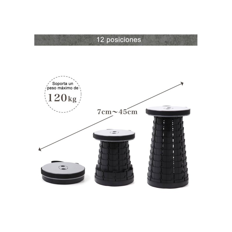 Banco dobrável Mini Max Stool Preto Banco dobrável Mini Max Stool Preto