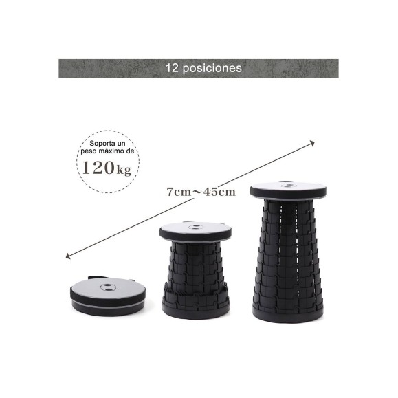 Banco dobrável Mini Max Stool Preto