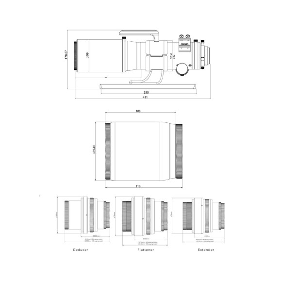 Askar Telescópio Apocromático Modular V 60mm e 80mm