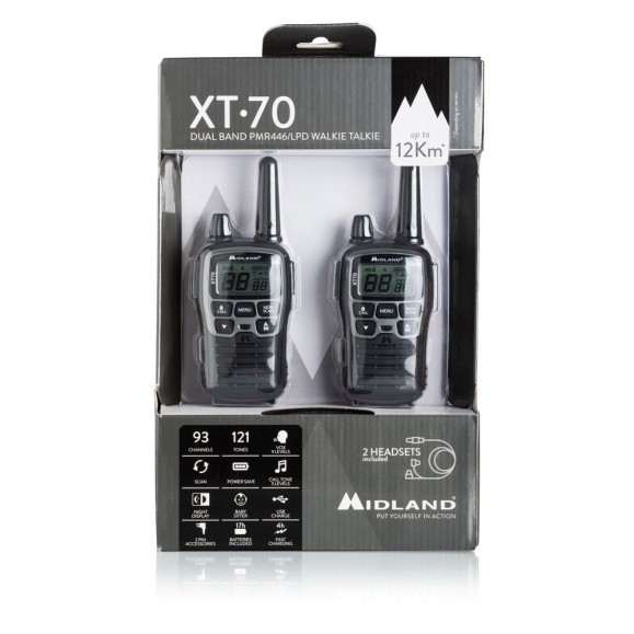 Rádio XT70 casal pmr446 Midland