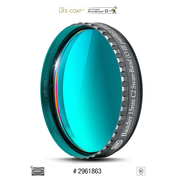 Filtro de Banda Cisne Baader C2 de 2" (15 nm) - O III paralelo