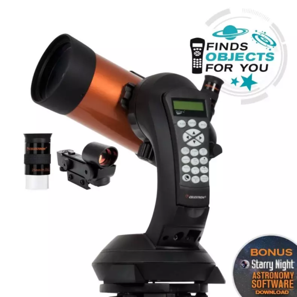 Celestron Pacote de telescópio NexStar 4 SE 11049 com curso introdutório personalizado