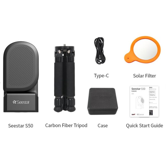 Telescópio refrator tripleto apocromático SeeStar S50