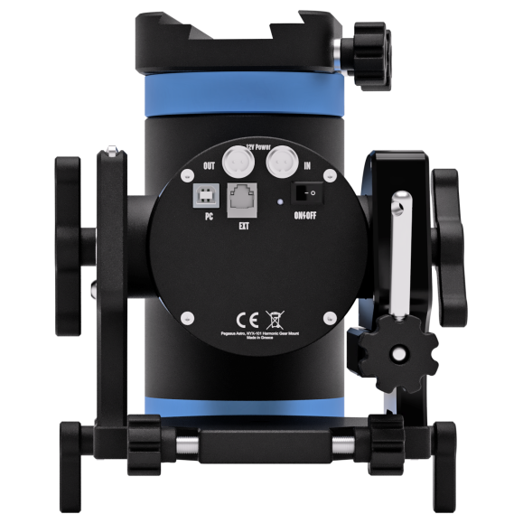 Pegasus Astro Suporte harmónico equatorial NYX-101 com suporte fêmea Saddle Powerbox pré-instalado