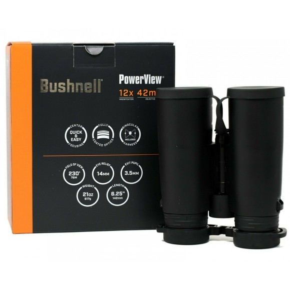 BUSHNELL POWERVIEW 2 - Binóculos 12x42