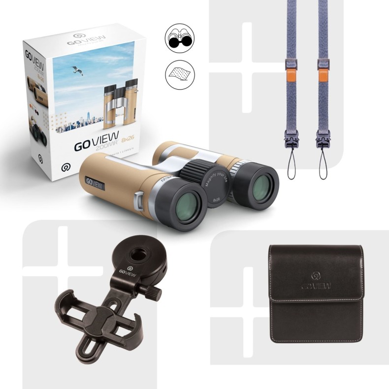 Binóculos GoView ZOOMR 8x26, castanho... Binóculos GoView ZOOMR 8x26, castanho...