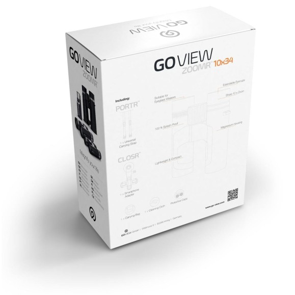 Binóculos GoView ZOOMR 10x34, Sunset Orange