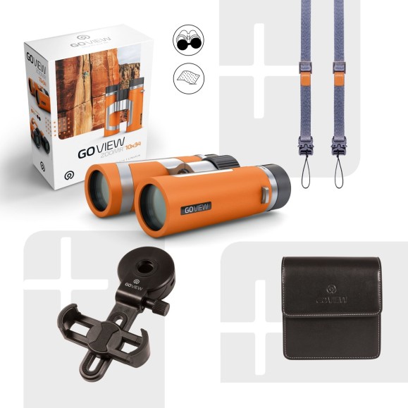 Binóculos GoView ZOOMR 10x34, Sunset Orange