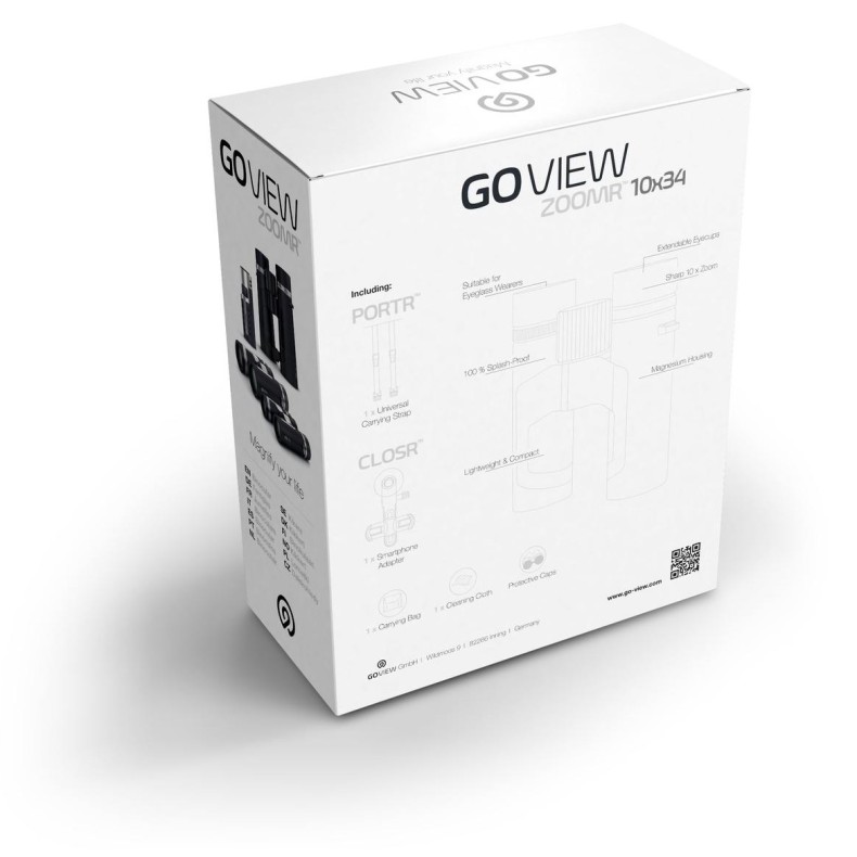 Binóculos GoView ZOOMR 10x34, Preto... Binóculos GoView ZOOMR 10x34, Preto...