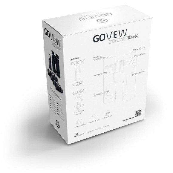 Binóculos GoView ZOOMR 10x34, Preto Fantasma