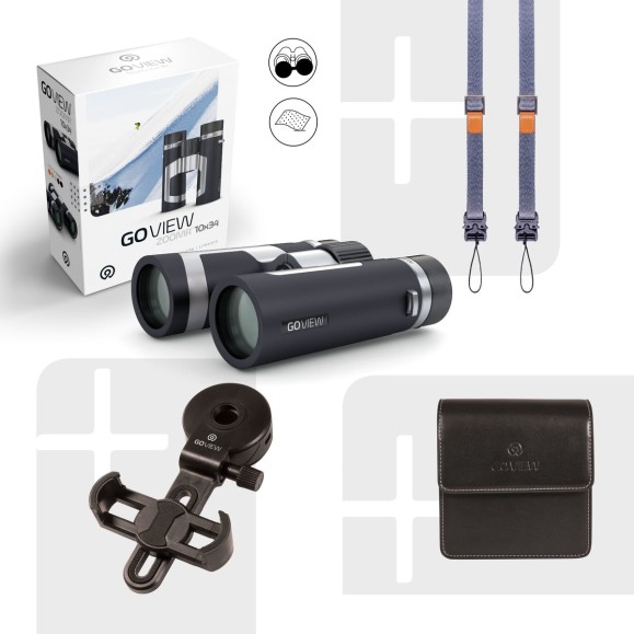 Binóculos GoView ZOOMR 10x34, Preto Fantasma