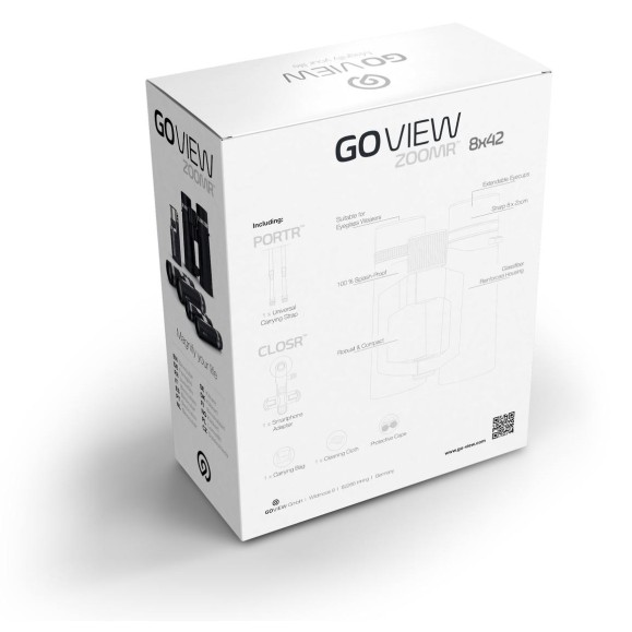 Binóculos GoView ZOOMR 8x42, Preto Fantasma