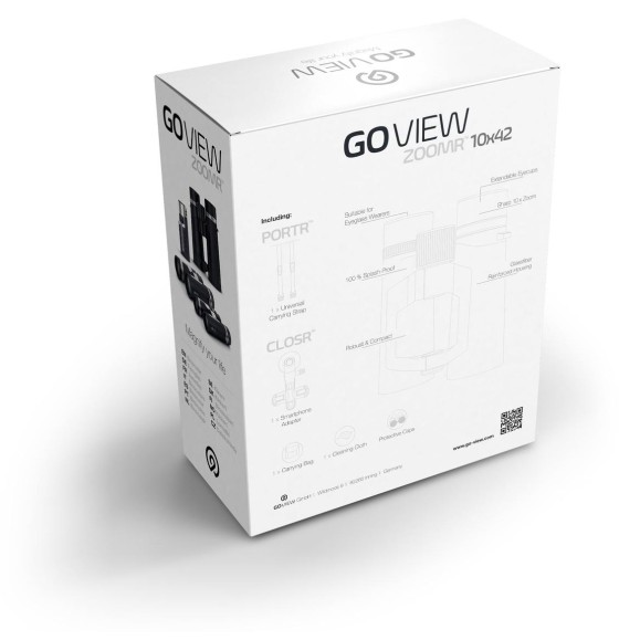 Binóculos GoView ZOOMR 10x42, Preto Fantasma