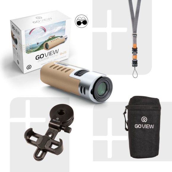 GoView Monocular ZOOMR HD, castanho claro