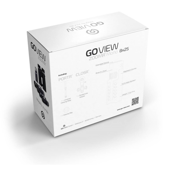 GoView Monocular ZOOMR HD, Preto Fantasma