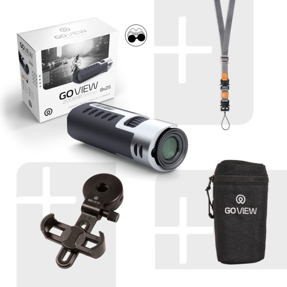 GoView Monocular ZOOMR HD, Preto Fantasma