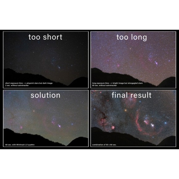 Montagem OMEGON MiniTrack LX Quattro NS