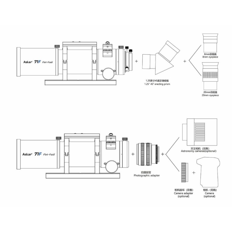 Askar 71F 71 mm f/6.9 Apocromática... Askar 71F 71 mm f/6.9 Apocromática...