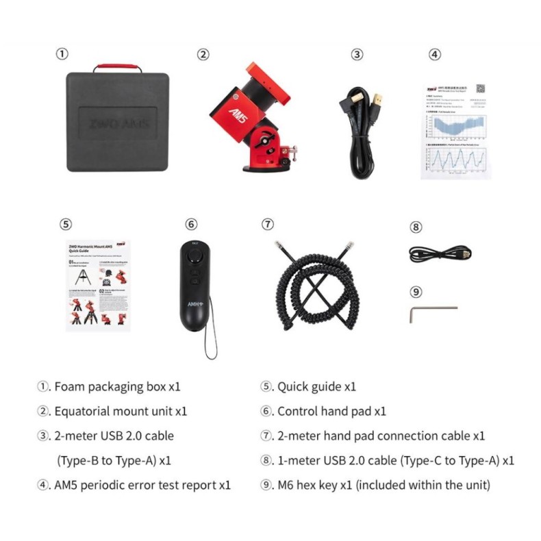 Montagem harmónica equatorial ZWO... Montagem harmónica equatorial ZWO...