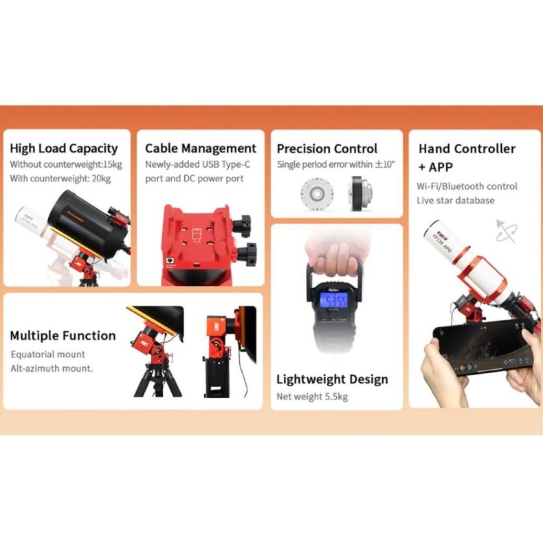 Montagem harmónica equatorial ZWO... Montagem harmónica equatorial ZWO...