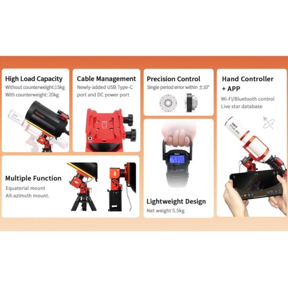 Montagem harmónica equatorial ZWO AM5N Gen.2