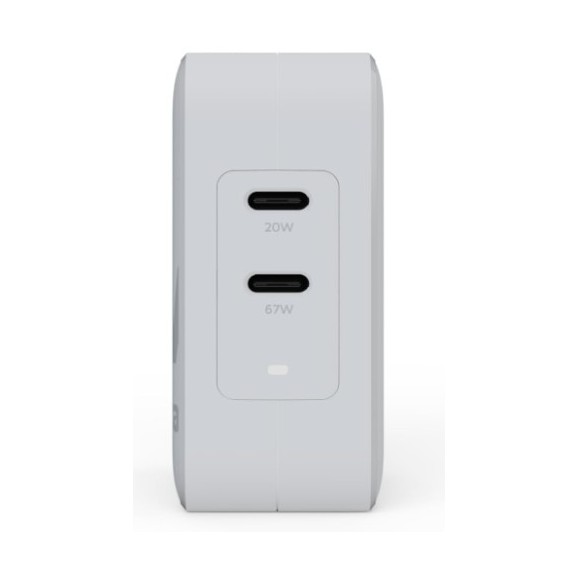 Carregador de viagem + cabo USB-C PD branco XTORM 67w GaN Ultra 00225407, com 2 portas USB-C