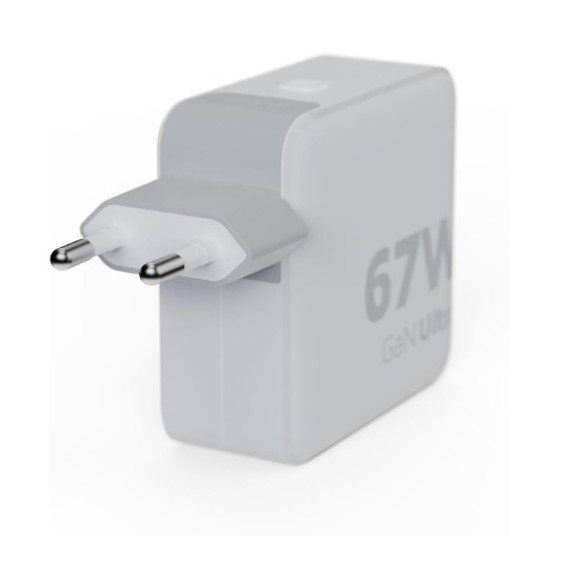 Carregador de viagem + cabo USB-C PD branco XTORM 67w GaN Ultra 00225407, com 2 portas USB-C