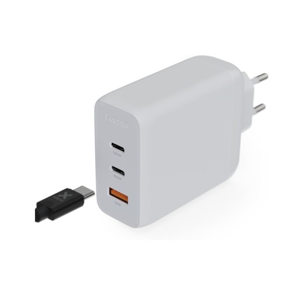 Carregador de parede XTORM GaN Ultra 100W USB-C 100W PD GaN Ultra 00225409, carregamento de porta tripla