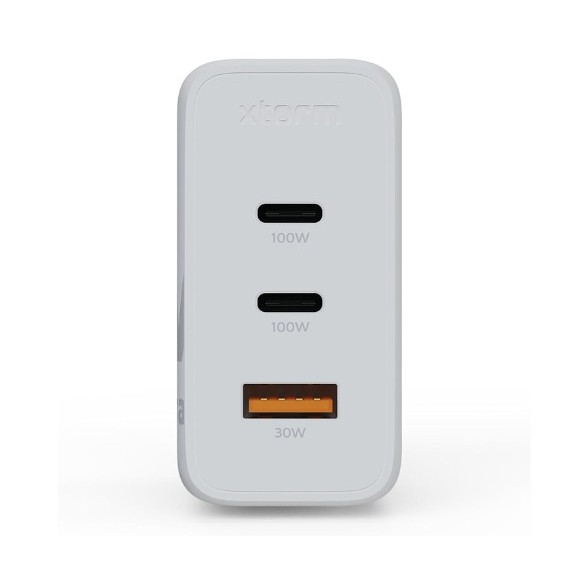 Carregador de parede XTORM GaN Ultra 100W USB-C 100W PD GaN Ultra 00225409, carregamento de porta tripla