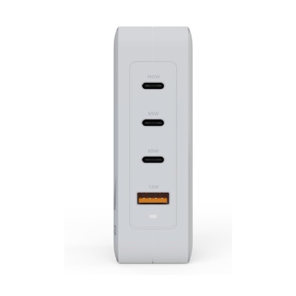 Carregador de viagem + cabo USB-C PD branco XTORM 140w GaN Ultra, 4 portas