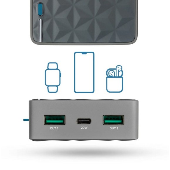 Powerbank - XTORM 20W Fuel Series Power pack 20.000 Cinzento/Azul