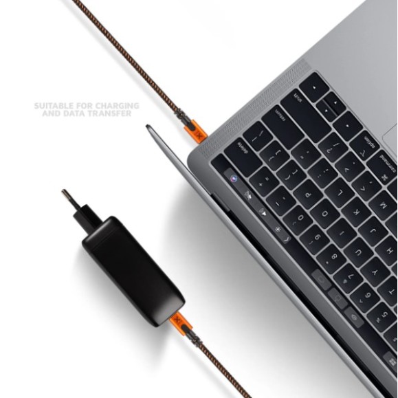 Cabo USB-C PD XTORM XTREME 1,5 m Preto/Laranja