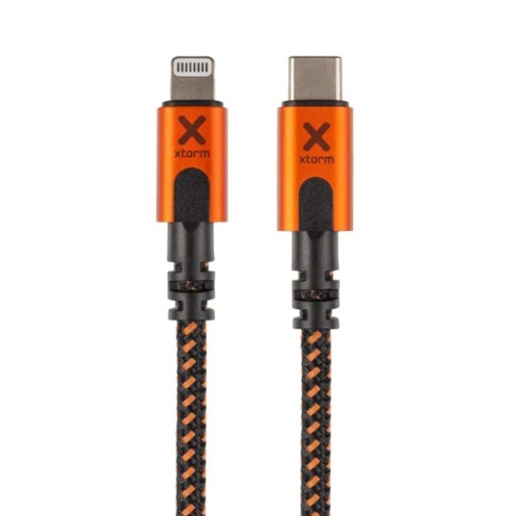 1.5m Cabo Lightning XTORM Xtreme USB-C Preto/Laranja