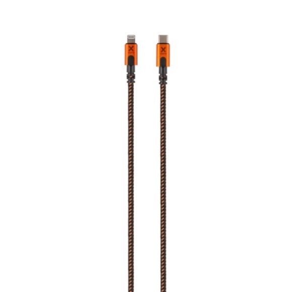 1.5m Cabo Lightning XTORM Xtreme USB-C Preto/Laranja
