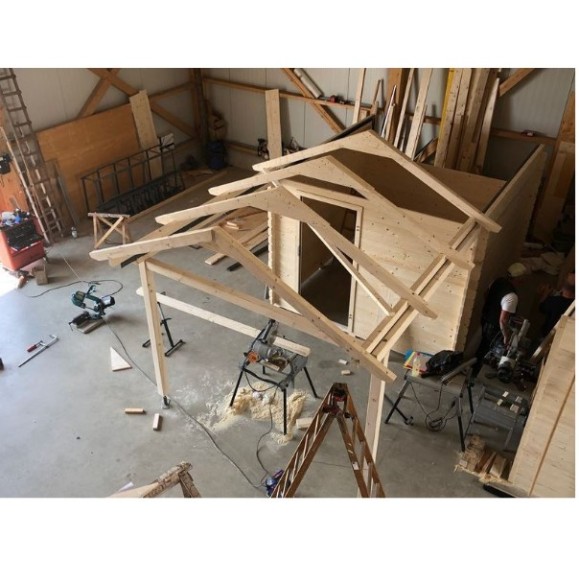 Observatório de madeira com teto de abrir Cúpula Peça Modelo ótico GreenLine MINI-32 1.60x1.60M