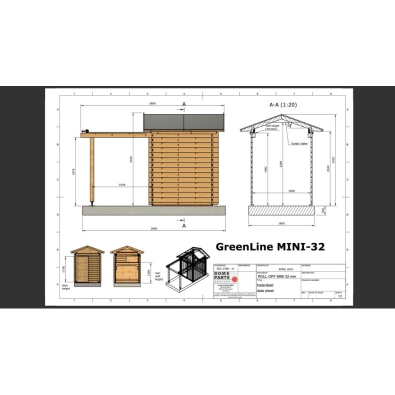 Observatório de madeira com teto de...