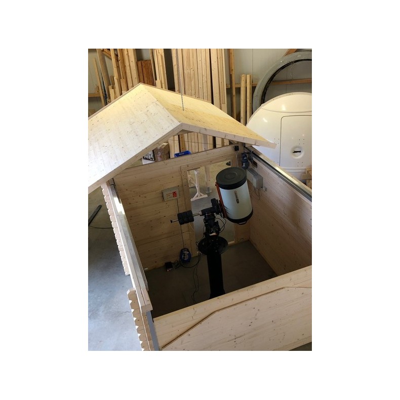 Cúpula de madeira com teto de correr... Cúpula de madeira com teto de correr...