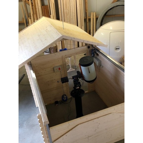 Cúpula de madeira com teto de correr Parte ótica Modelo GreenLine BIG-32 2.75x2.75M