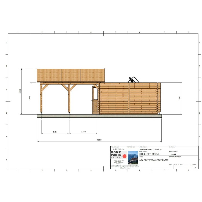 Observatório de teto deslizante em...