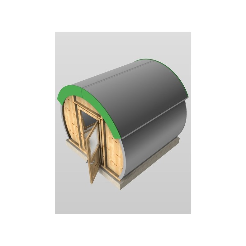 Observatório de madeira com cúpula em... Observatório de madeira com cúpula em...