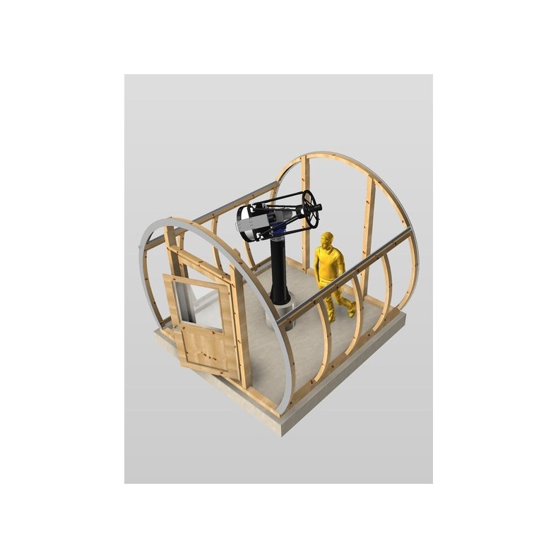 Observatório de madeira com cúpula em... Observatório de madeira com cúpula em...