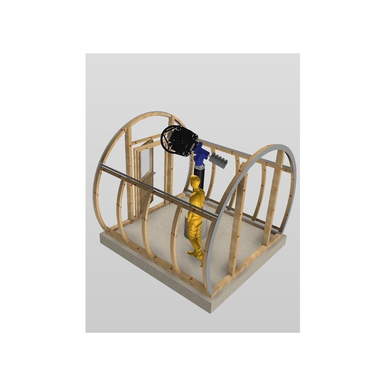 Observatório de madeira com cúpula em... Observatório de madeira com cúpula em...