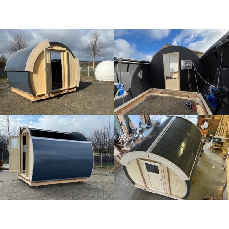 Observatório de madeira com cúpula em... Observatório de madeira com cúpula em...